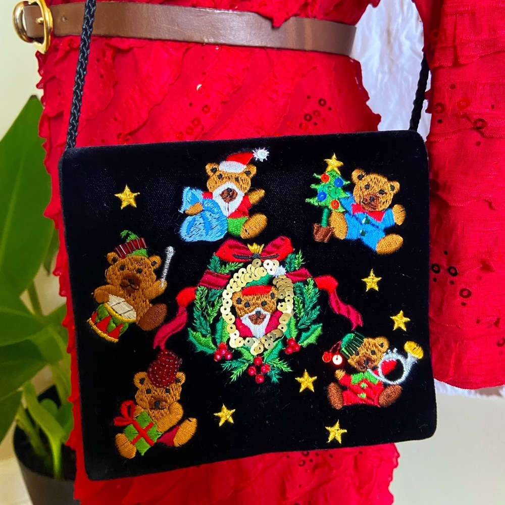Adorable Vintage Teddy Bear Purse